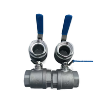 Vanne à boisseau sphérique filetée en acier inoxydable deux pièces DN15-DN50, régulateur de pression d'eau manuel OEM 16/25MPa, garantie 1 an