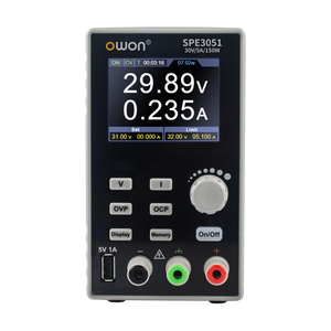OWON SPE3051 แหล่งจ่ายไฟ 150W 0-30V / 0-5A ช่องสัญญาณ 1 จอแสดงผล TFT LCD ขนาด 2.8 นิ้ว - Product Image 6