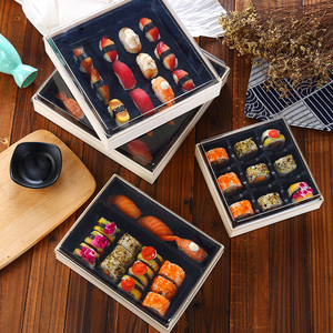 Sinh thái thân thiện giấy Takeaway <span class=keywords><strong>container</strong></span> thực phẩm nhựa bánh Hộp nhà hàng giao hàng bao bì bakerybaklava Sushi boxs cho bao bì - Product Image 2