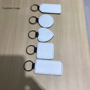 Wholesale Eco-Friendly <b>Keychains</b> in <b>Custom</b> Shapes, Stainless Steel and PU Leather for Festive Printing - Product Image 1