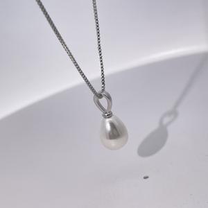 Collar con Colgante de Perla en Forma de Lágrima Chapado en Oro Tianyu Gems para Mujer, Cadena Clásica, Elegante y Delicada, Joyería de Moda - Product Image 3