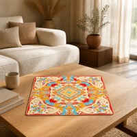 Nouvelle Nappe de Poker et de Mahjong Pliable de Luxe 2026, 31,5 pouces, Style Baroque Paisley, Imprimé Décoratif, Durable et Écologique