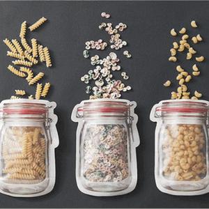 Bags for Snacks Nuts Soybeans Mason Jar Zipper Bag Resealable Custom Bottle Ziplock Sealing Plastic Package PE Gravure Printing