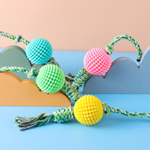 Jouets pour animaux de compagnie, TPR résistant aux morsures, boules de maïs sonnantes, fournitures pour chiens, grincement des dents, nettoyage des dents, balles de jouets pour chiot - Product Image 1