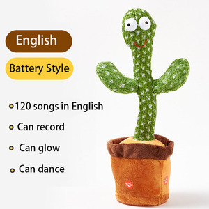 USB Électronique Cactus Bailarin En Peluche Jouet Noël Shake Dancing Cactus avec 120 Chansons Enregistrement Faible quantité minimale <span class=keywords><strong>de</strong></span> commande - Product Image 4