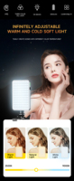 Lampe d'appoint portable D10 réglable et rechargeable avec clip pour téléphone, appareil photo, perche à selfie, ordinateur