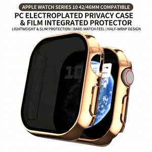 Étui de protection pour Apple Watch Series 10 42 mm 46 mm, protection d'écran en verre trempé, anti-rayures, anti-espionnage - Product Image 6
