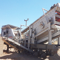 Prix de concasseur de déchets de construction mobile en pierre montée sur camion