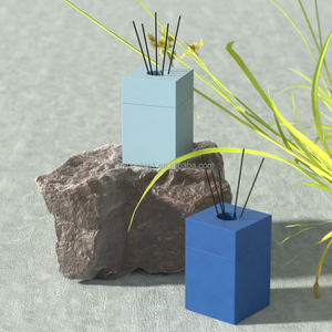 200ml Square Concrete Glass Reed <strong>Diffuser</strong> with Reed Sticks Nordic <strong>Minimalist</strong> Engraved Logo Brand Handmade High-Quality <strong>Diffuser</strong> - Product Image 4