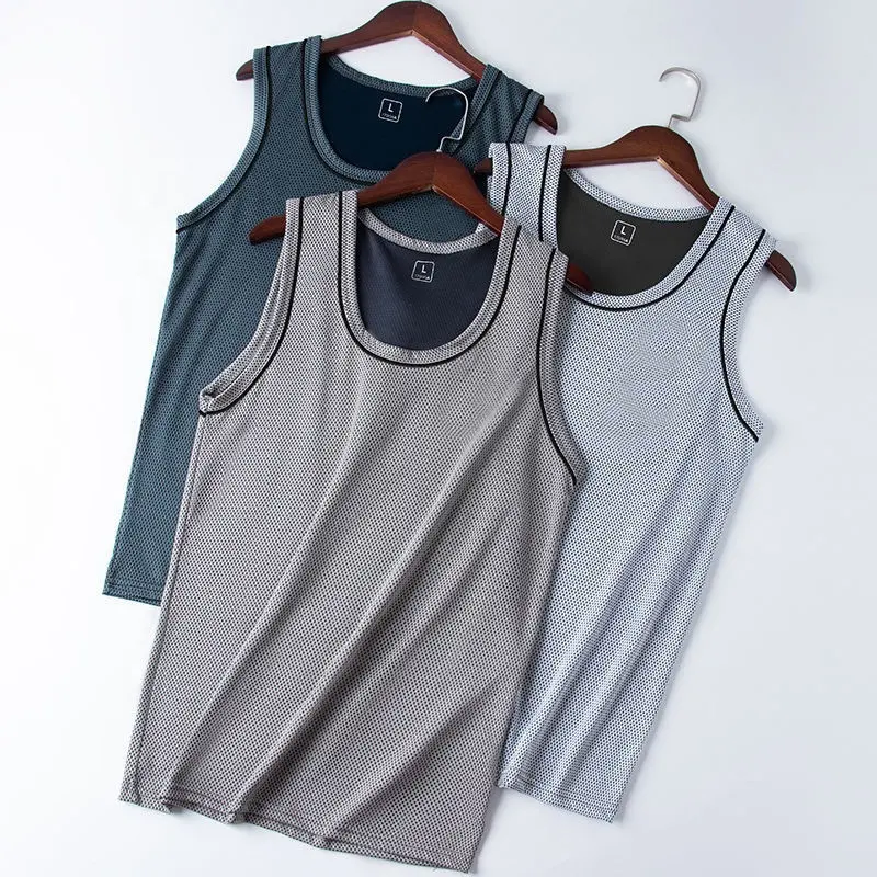 Mens Underwear Sleeveless Tank Top Solid Muscle Vest Undershirts O-neck Sport T-shirt men's vest bodybuilding Men's tank top