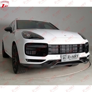 Lèvre avant en fibre de carbone sèche Z-ART pour <span class=keywords><strong>Porsche</strong></span> <span class=keywords><strong>Cayenne</strong></span> E3.1, fibre de carbone pré-imprégnée pour <span class=keywords><strong>Cayenne</strong></span> Coupé Turbo 2018-2023, design sportif - Product Image 6