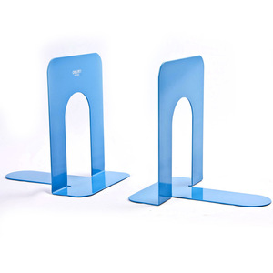 Deli Metal Bookend 9263 Blue Desktop Organizer Bookshelf Office Supply - Product Image 3