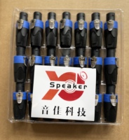 Connecteur audio XLR 4 broches NL4FC Speakon gris haut de gamme, accessoires pour haut-parleurs