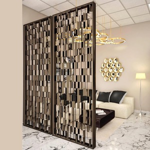 Cheap Hotel Restaurant Dining Gym Foldable Adjustable Stainless Steel Wall <strong>Partition</strong> Room Dividers <strong>Screens</strong> - Product Image 1