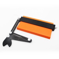 Outil de bricolage pour le travail du bois en gros Jauge de contour en plastique de 10 pouces avec règle d'angle pliable