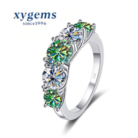 Xygems – Bagues en Moissanite VVS1 D de 3,6 carats, couleur unie, en argent sterling 925, certifiées nationalement, pour femmes – Meilleures ventes en gros