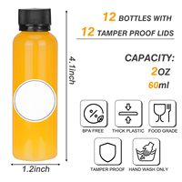 F LOGO personnalisé 8OZ bouteille vide de forme carrée ronde pour l'eau 250ml conteneur bouteille de jus de fruits en plastique PET