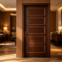 Porte intérieure moderne en MDF à coût compétitif, porte à panneau sur mesure pour appartements, hôtels, promoteurs immobiliers et projets à grande échelle