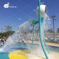 Aires de jeux aquatiques commerciales : Jouets interactifs pour enfants avec seau d'eau basculant, fontaines en forme d'animaux mignons, équipement de parc aquatique