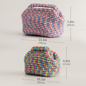 Nuevo <span class=keywords><strong>Bolso</strong></span> de <span class=keywords><strong>Ganchillo</strong></span> para Mujer 2025, Cartera de Mano Tejida a Mano, Clutch de Crochet, <span class=keywords><strong>Bolso</strong></span> de Hilo Tejido, <span class=keywords><strong>Bolso</strong></span> de Punto para Uso Diario - Product Image 3