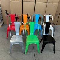 Chaises de salle à manger empilables en métal, très demandées, pour café, restaurant, jardin, parc, extérieur, mariage
