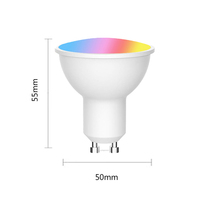 Ampoule intelligente GU10 5W RGB la plus vendue pour la domotique, contrôle sans fil Wifi, lumière LED intelligente Tuya