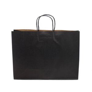 Sac de shopping en papier kraft personnalisé de luxe, recyclable, couleur pleine, pour vêtements, avec impression de logo - Product Image 1