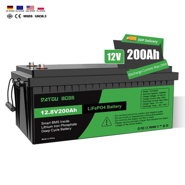 US Local Stock 200Ah Lithium Solar Battery Lifepo4 Battery 12V 24V 48V Lithium Battery Pack Solaire Lifepo4 Lithium 12V 200Ah