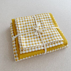 白黒ストライプ寝具セット 超ソフト クラシックプリント チェック柄 シンプル 300TC 抗ピリング加工 ウォッシュドコットン 韓国風掛け布団カバー - Product Image 6