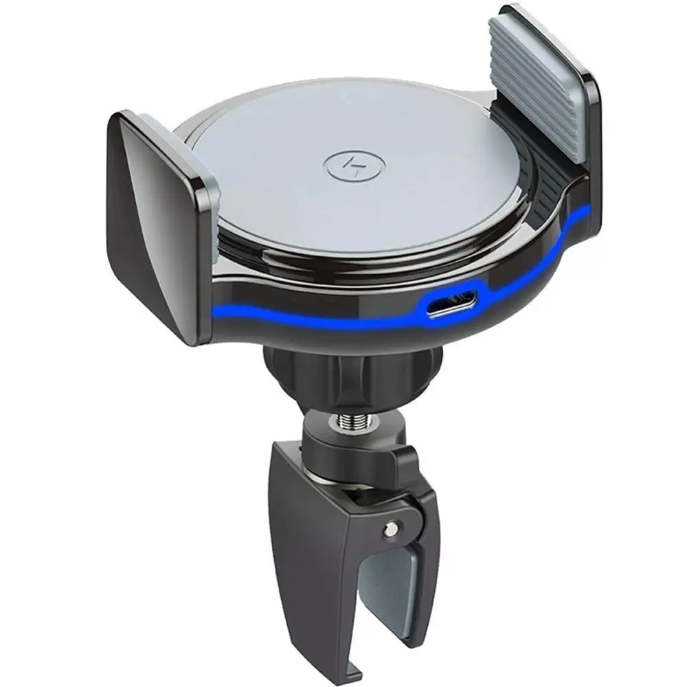10W Car Wireless Charger Stand Fast Charging with 1 Coil Car Charger Stand Gravity Sensor 360 Rotating for Mobile Phone