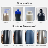 Bouteille en Plastique PEHD Vide de 250 ml, 500 ml, 1000 ml pour Shampoing, Gel Douche, Après-shampoing avec Pompe