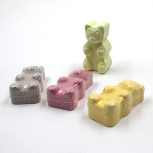 OEM Private Label <b>Cute</b> <b>Bear</b> Bath Bombs Custom Shape Gift Box Soda Salt Natural Organic Relaxing Fresh Fragrant Bubble Bath Kids - Product Image 1