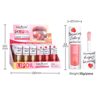 Huile à lèvres liquide imperméable Kawaii Honey Strawberry, longue tenue, non collante, hydratante, teinture pour les lèvres, volumisante, soin hydratant pour les lèvres