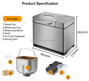 <span class=keywords><strong>Machine</strong></span> <span class=keywords><strong>à</strong></span> <span class=keywords><strong>pain</strong></span> multifonctionnelle pour pétrir et fermenter <span class=keywords><strong>la</strong></span> pâte, entièrement automatique, 650W - Product Image 2