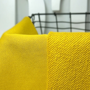 Vente en gros 380 Gsm <span class=keywords><strong>Moutarde</strong></span> Jaune French Terry 100% Coton Tissu à capuche biologique Premium Heavyweight pour garçons et filles costumes - Product Image 2