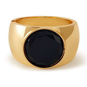 Vintage Breiter Manschettenarmreif für Damen, Vergoldete Legierung mit Großem Acrylkristall, Retro Statement-Armband Schmuck Großhandel - Product Image 6