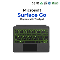 Clavier sans fil OEM pour tablette avec pavé tactile pour Microsoft Surface Go, clavier fin rétroéclairé RVB compatible avec Windows