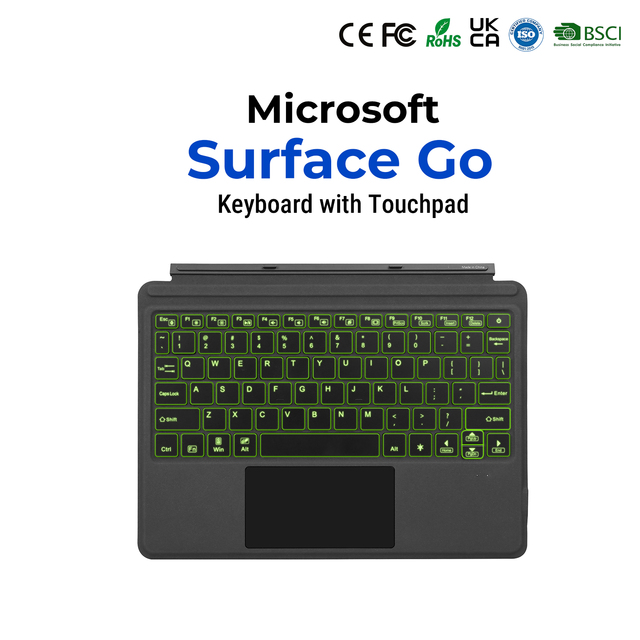 OEM Wireless Tablet Keyboard with Touchpad for Microsoft Surface Go RGB Backlit Slim Keyboard Compatible with Windows