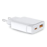 Chargeur GaN PD 20W double port, charge rapide, fin, prise EU, PPS QC3.0 SCP Type C, chargeurs muraux pour Samsung iPhone 15 14