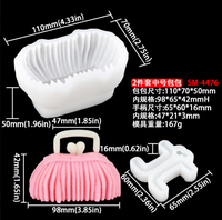 Moule à gâteau en silicone de qualité alimentaire non toxique, fait main, en forme de sac à main, à trois couches plissées, résistant au four