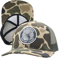 Casquette de baseball sportive Richardson 112 Trucker Hat personnalisable en maille camouflage avec logo brodé 3D et patch tissé