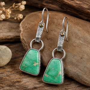 Orecchini vintage verde scuro esagerati, accessori regalo per feste da donna - Product Image 3