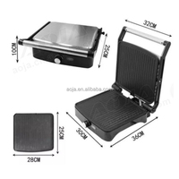 AOJA Petit électroménager de cuisine BBQ Grill électrique de haute qualité Contact Grill Sandwich Panini Steak Press Maker pour la maison