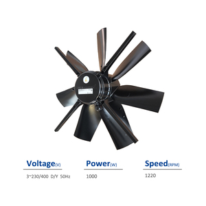 ZIEHL-ABEGG FC056-4DT.4I.A7 155220 230/400V 50Hz 1.00kW 3.1/1.8A 1220RPM พัดลมระบายความร้อนแบบแกนสำหรับระบบทำความเย็น AHU - Product Image 2