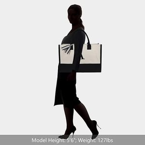 Sac de plage en toile personnalisé avec initiales, grand sac fourre-tout monogrammé pour femme, sac à bandoulière pour voyage d'été - Product Image 5