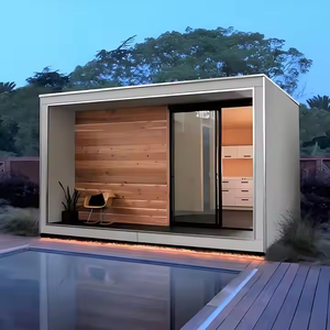 Sauna en cèdre rouge 6 kW, design résistant aux intempéries, sauna bien-être toute l'année pour villa - Product Image 5