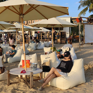 Puf Impermeable Portátil para Sala de Estar/Villa/Hospital/Apartamento/Habitación de Hotel, Apto para Exteriores, con Sombrilla y Logotipo Impreso - Product Image 4