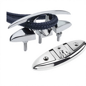 Stainless Steel 316 Marine Folding Cleat 150mm Dock Flip up Stud Mounted Mooring Bitt <b>Yacht</b> Boat Hardware Accessories Folding Cl - Product Image 1