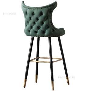 Sgabelli da Bar Moderni e Minimalisti in Flanella, Sgabelli Alti da <span class=keywords><strong>Cucina</strong></span>, Vendita all'Ingrosso, Qualità Commerciale, OEM, Misure Personalizzate, Direttamente dalla Fabbrica - Product Image 2