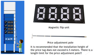 Letrero Digital Magnético de 7 Segmentos con Pantalla Digital Personalizada para Exteriores, Salas de Exposiciones, Tiendas Minoristas, Se Acepta OEM - Product Image 2
